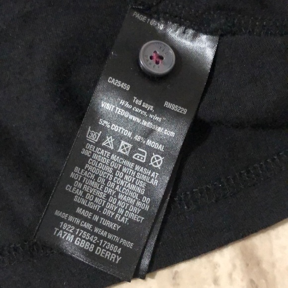 Ted Baker | London | Black/White | Men’s Polo | 3 - Picture 7 of 8